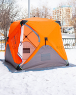 Палатка зимняя куб AG 2038-1 200x200х185см (оранжевая)