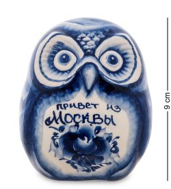 ГЛ- 375 Фигурка «Сова-Софья» (Гжельский фарфор)