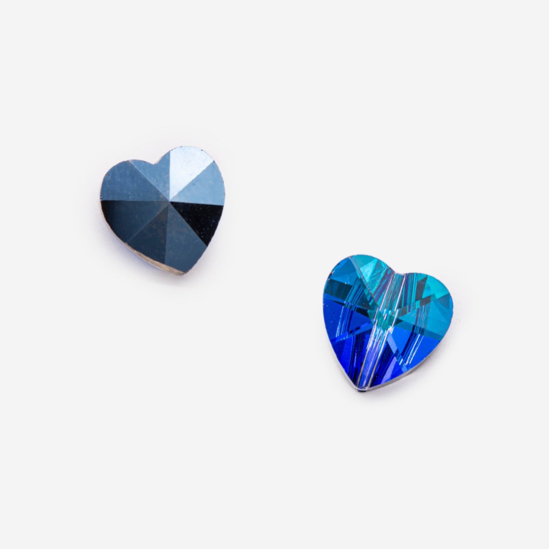 Кристалл-сердце с продольным отверстием оттенок "Электра", 10мм