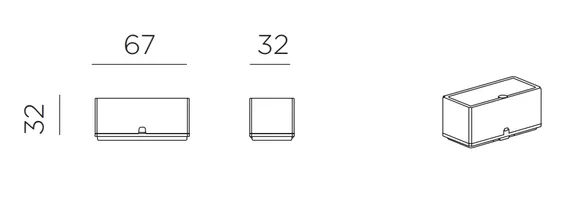 Модуль-кашпо Sipario Vaso, зеленый