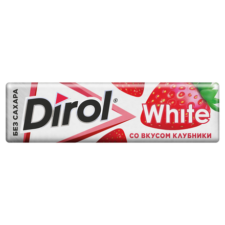 Жевательная резинка Dirol White клубника 13,6гр