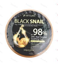 Универсальный гель для тела с улиткой, Black Snail Natural Soothing Gel, 3W CLINIC, 300гр.