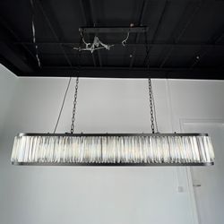 Подвесная Люстра Rh 1920S Odeon Clear Glass Black 180 By Imperiumloft