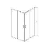 Душевой уголок Rapid VSS-3R90/10MT, (900-1000)x(900-1000), хром, стекло текстурное