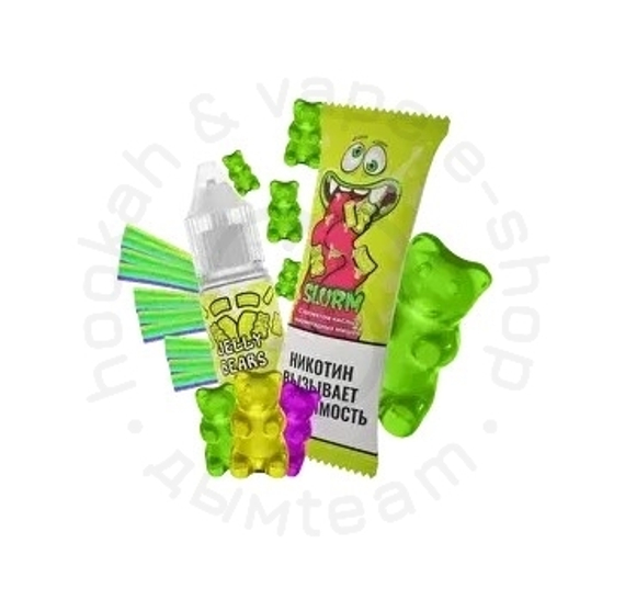Жидкость Slurm (Слёрм) с ароматом &quot;Jelly Bears&quot; (Кислые Мармеладные Мишки), 10мл, 15мг