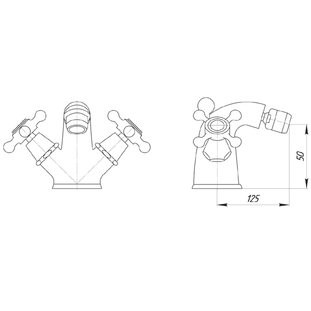 Смеситель для биде  Migliore Beatrice ML.BTC-144.BR бронза