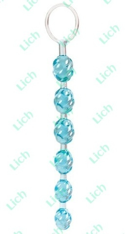 Анальная цепочка SWIRL голубого цвета