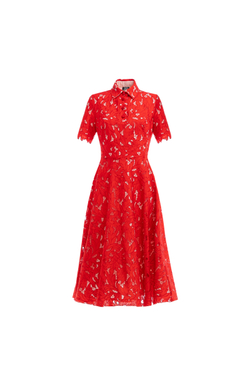 08-02-25 SS Хлопковое платье из "шитья" красное