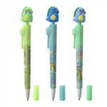 Ручка шариковая Alingar, "Динозаврик", 0,7 мм, синяя, вращающаяся игрушка, круглый, цветной, пластиковый корпус, карт. уп.