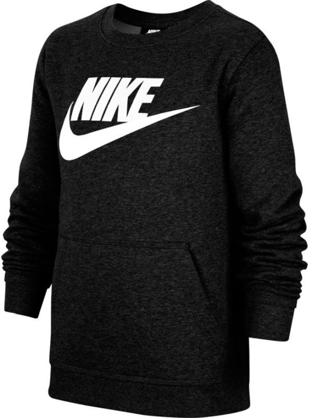 Кофта для мальчика теннисная Nike NSW Club + HBR Crew - black/white