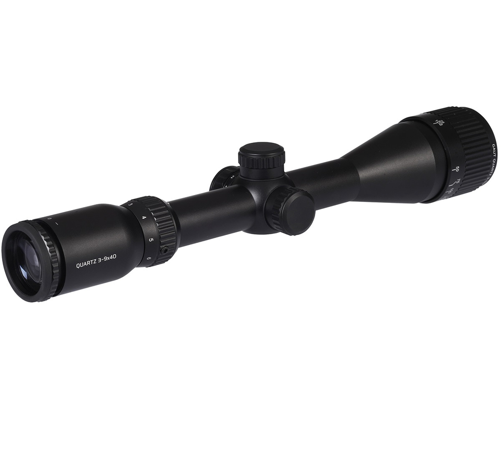 Оптический прицел Gaut Quartz 3-9x40, AO-параллакс, сетка 2 (Mil-Dot), SFP, кольца, подсветка