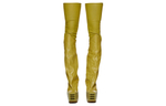 RICK OWENS/RO Over the knee Boots 12cm Men"s Acid Yellow