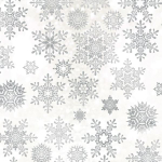 Бумага упаковочная 50х70 см «Снегопад» (1 лист), Серебро