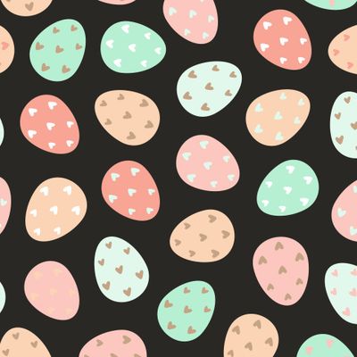 Пасхальный паттерн с декорированными яйцами