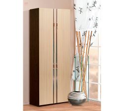 Шкаф двухстворчатый «Флагман-4» (венге/дуб млечный), ЛДСП, Фант-мебель, г. Волжск