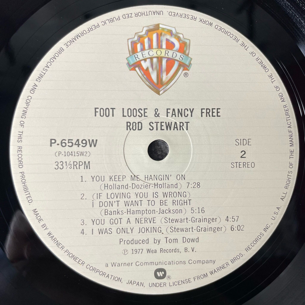 Винтажная виниловая пластинка LP Rod Stewart Foot Loose And Fancy Free (Japan 1981) (Obi)
