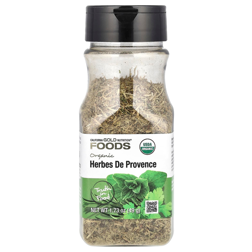 California Gold Nutrition, Foods, органические прованские травы, 49 г (1,73 унции)