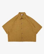 Рубашка БИЧ укороченная оверсайз желтая