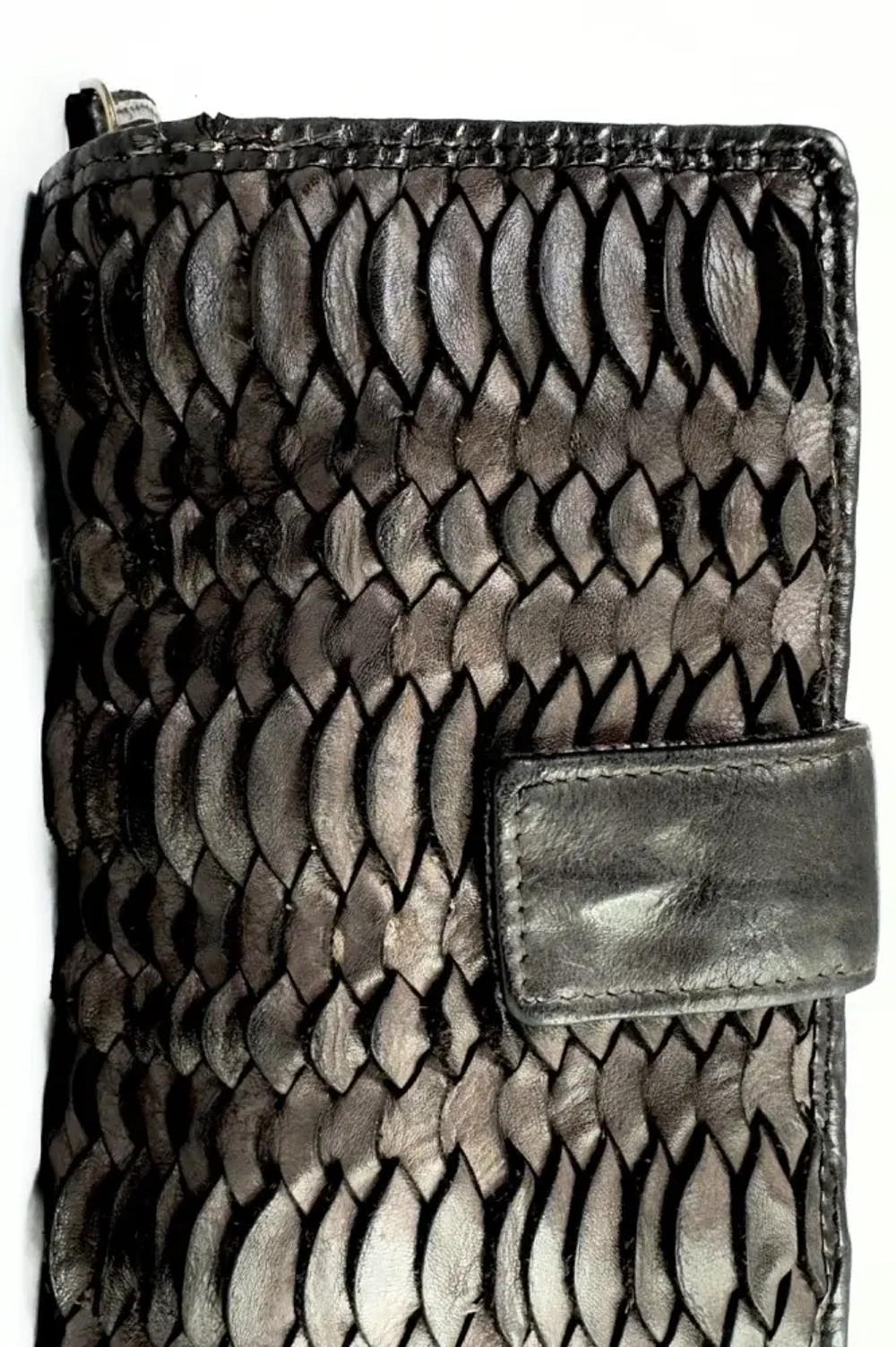 Женский кошелек из натуральной винтажной кожи коричневого цвета