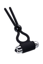 Черное эрекционное лассо Ect с виброэлементом (Цвет: черный)