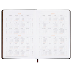 Еженедельник недатированный, B5, 64л., твердый переплет, кожзам, BG "Vienna.Dark brown", коричневый