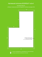 Натяжные потолки 3.2 м2, 14.8 м2, 18.3 м2