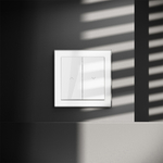 Выключатель встраиваемый VOLTUM S70 для жалюзи 10А, (белый глянцевый)