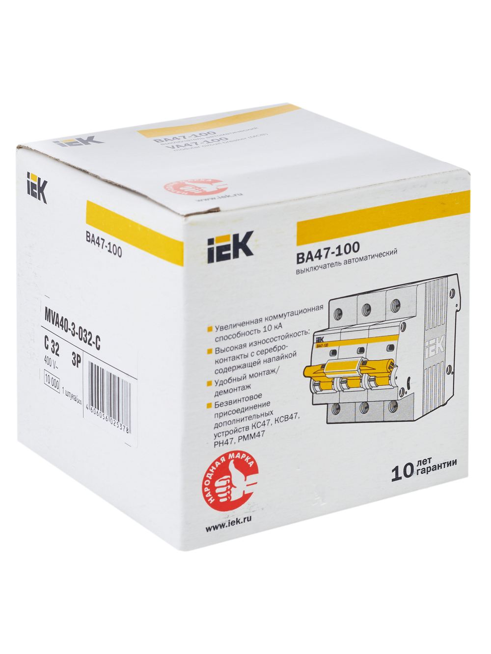 KARAT Автоматический выключатель ВА47-100 3P C 32А 10кА IEK