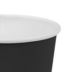 Стакан одноразовый бумажный 350/410 мл, D 90 мм, черный, КОМПЛЕКТ 1000 шт., холодное/горячее, WELDAY (ВЭЛДЭЙ), 702692