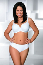 Элегантный бюстгальтер с уплотненными чашками из нежной микрофибры (Размер: 75E) (Цвет: бежевый)