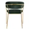 Стул Turin зеленый с золотыми ножками
