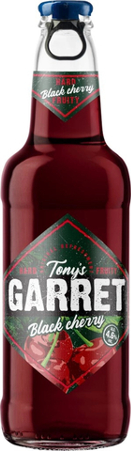 Пиво Тони'с Гаррет Хард Блэк Черри / Tony's Garret Hard Black Cherry 0.4 - стекло