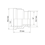 Муфта переходная 1 1/4'' - 3/4'' вн/вн VRT® никель