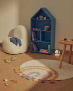 Круглый ковер Tadea 100% хлопок разноцветная радуга Ø 100 см