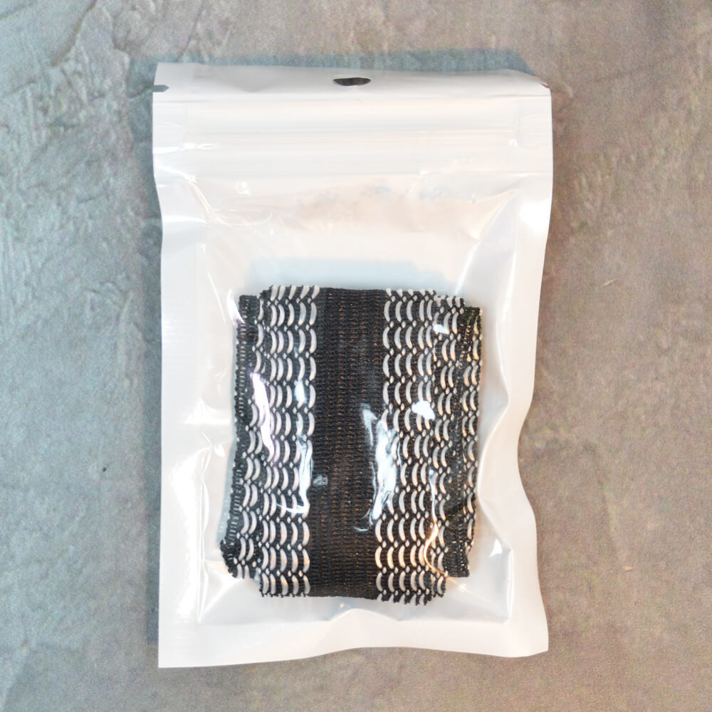 Лента для подгибания швов термоклеевая 25мм*1м, цвет черный