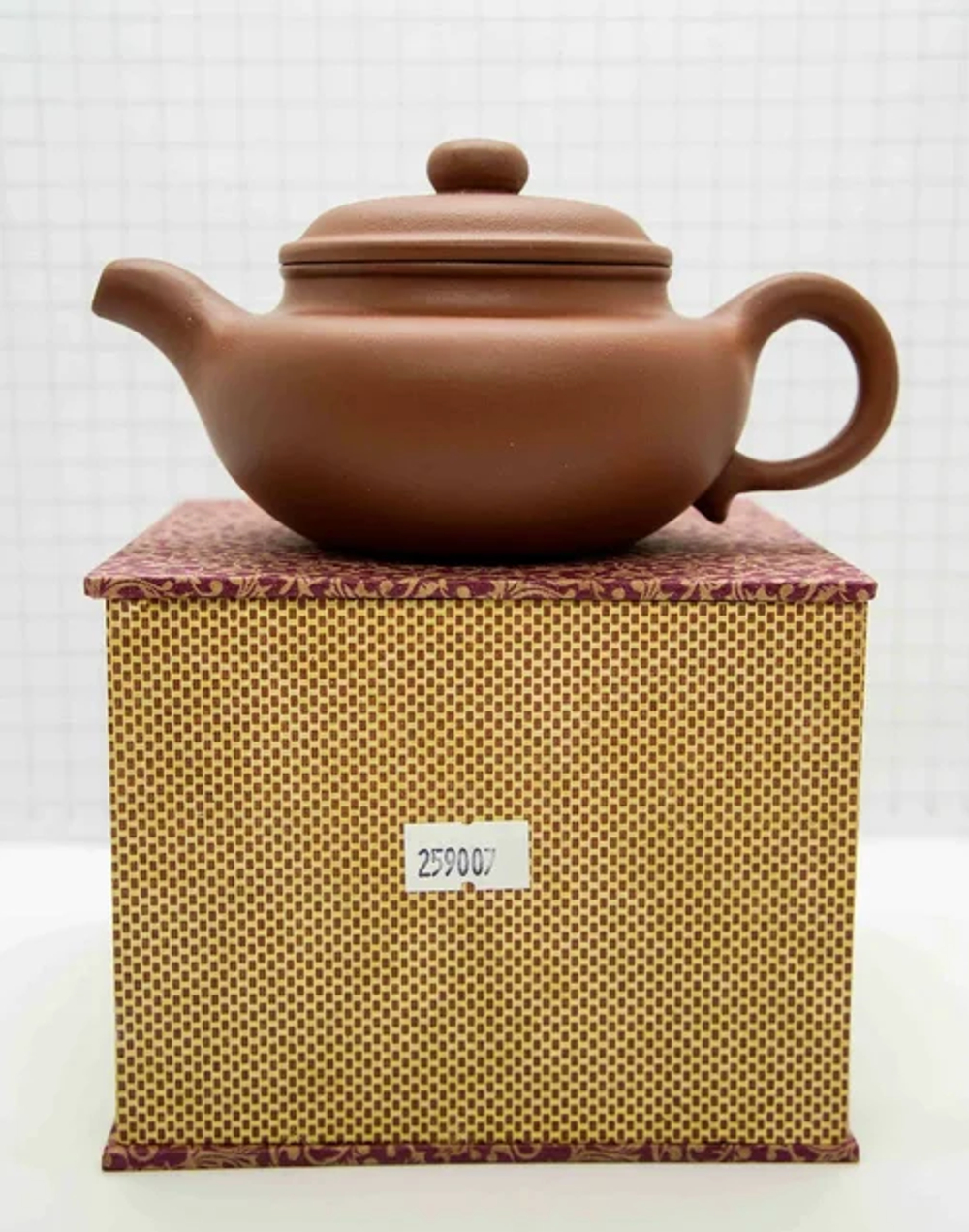 259007 Чайник ИСИН "ФАНГУ" (Под старину) 280мл, глина красный