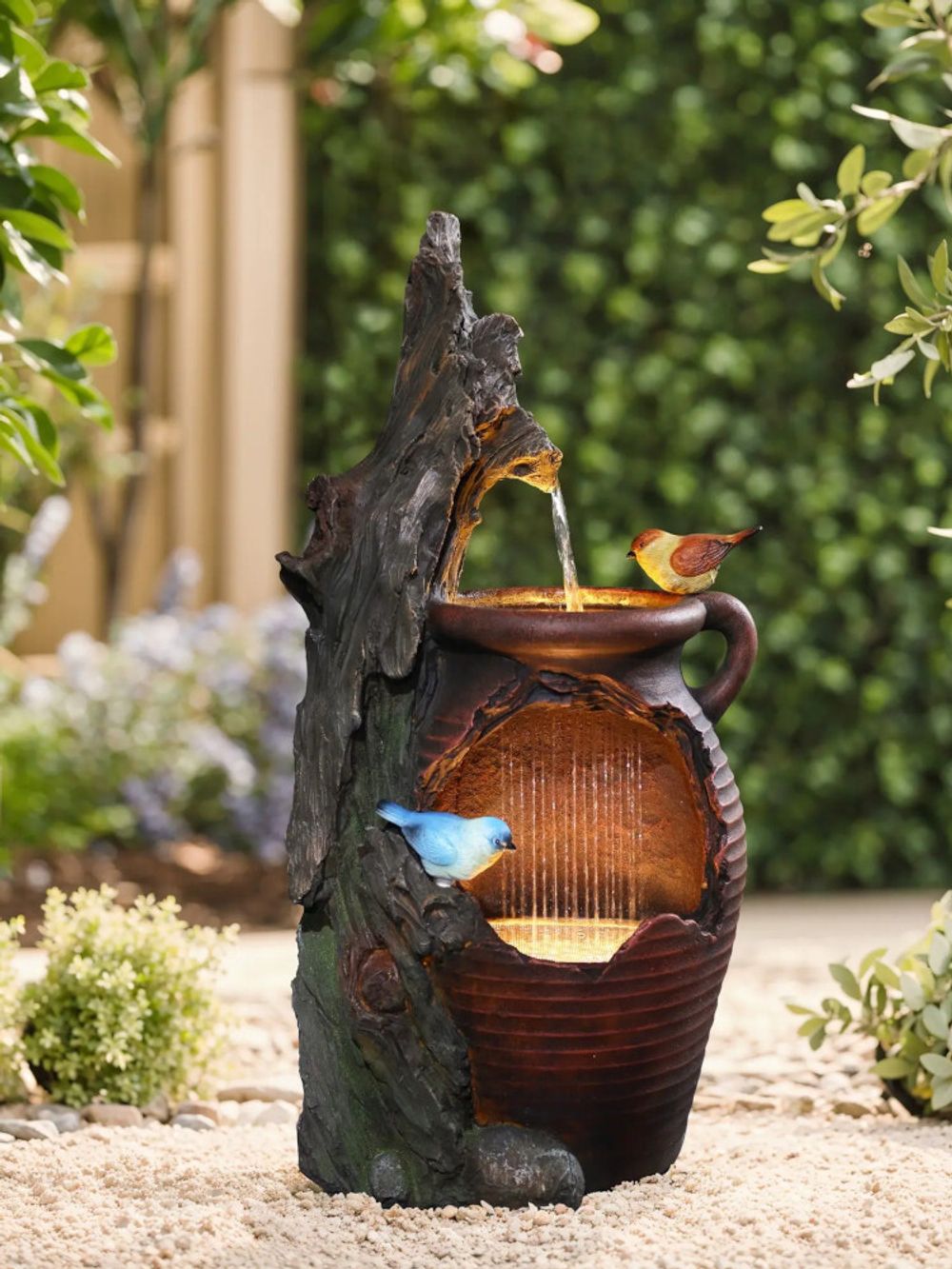 Waterfall Фонтан декоративный Канарейка с подсветкой