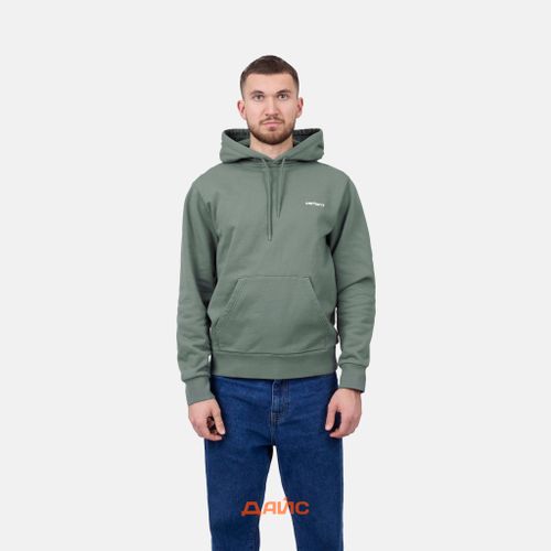 Толстовка мужская Carhartt WIP Script Embroidery Hooded  артикул:I033658_park - купить в магазине Дайс