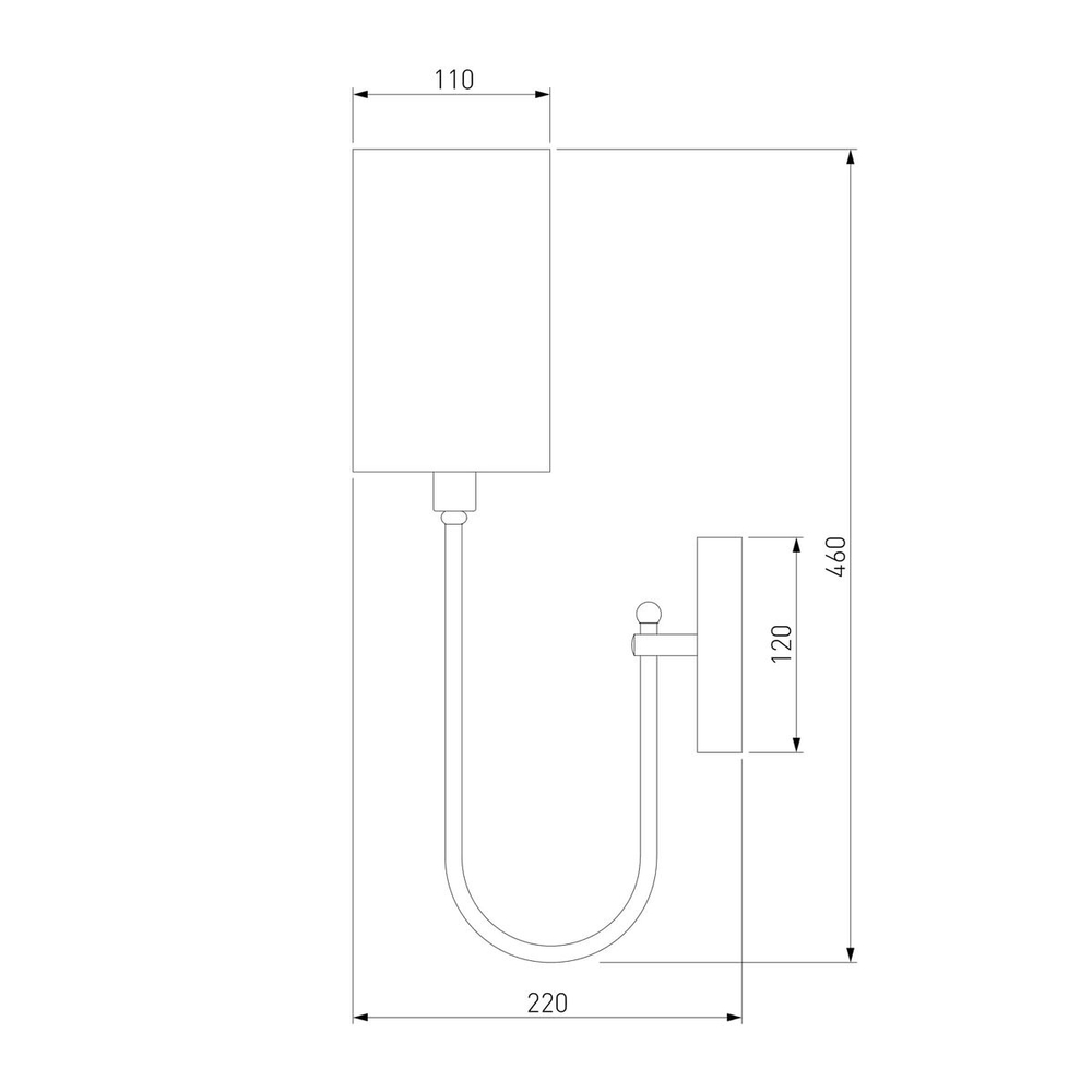 Бра Eurosvet Abbey 60164/1 черный