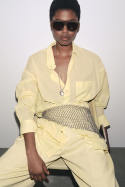 ZARA МЕТАЛЛИЧЕСКИЙ РЕМЕНЬ-СЕТКА, СЕРЕБРИСТЫЙ