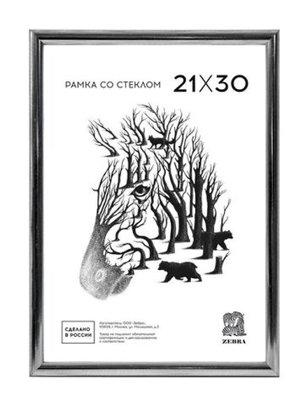 Фоторамка пластик 21*30 513 (Серебряная)