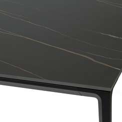 Обеденный стол Kluger 180х90 см, черная керамика, алюминий