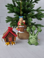 Змей горыныч ёлочная игрушка из фарфора