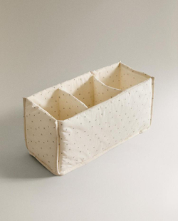 ZARA HOME ДЕТСКИЙ ХЛОПКОВЫЙ ОРГАНАЙЗЕР ДЛЯ ХРАНЕНИЯ, ЗЕЛЕНЫЙ