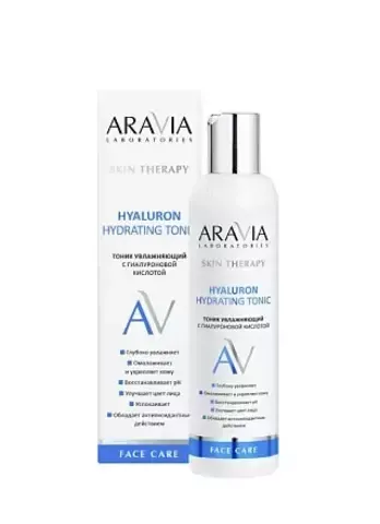 Тоник увлажняющий с гиалуроновой кислотой HYALURON HYDRATING TONIC, 200 мл ARAVIA Lab