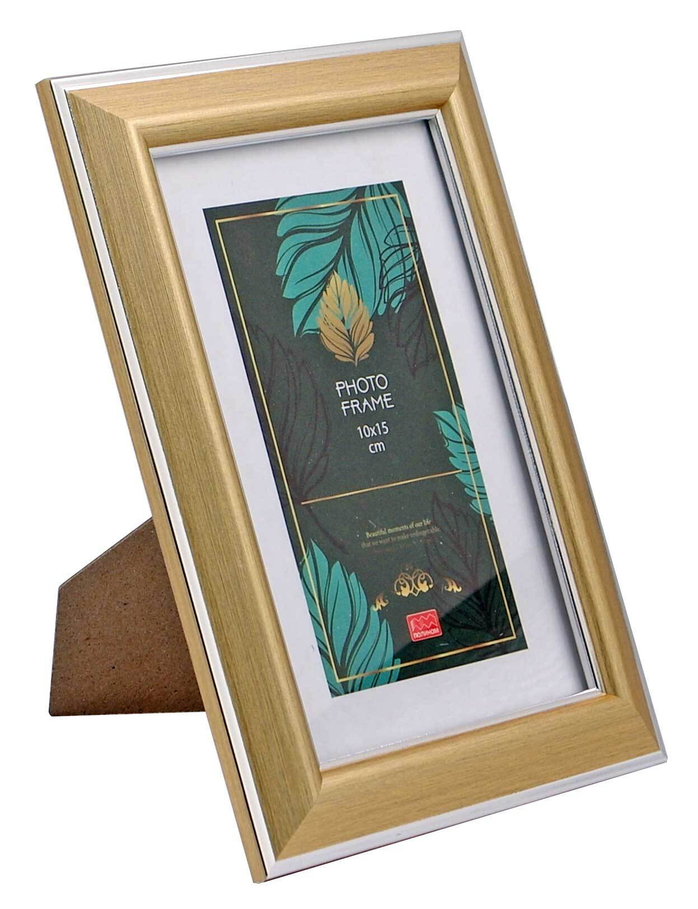 Фоторамка пластик 10х15 см Мираж белое золото