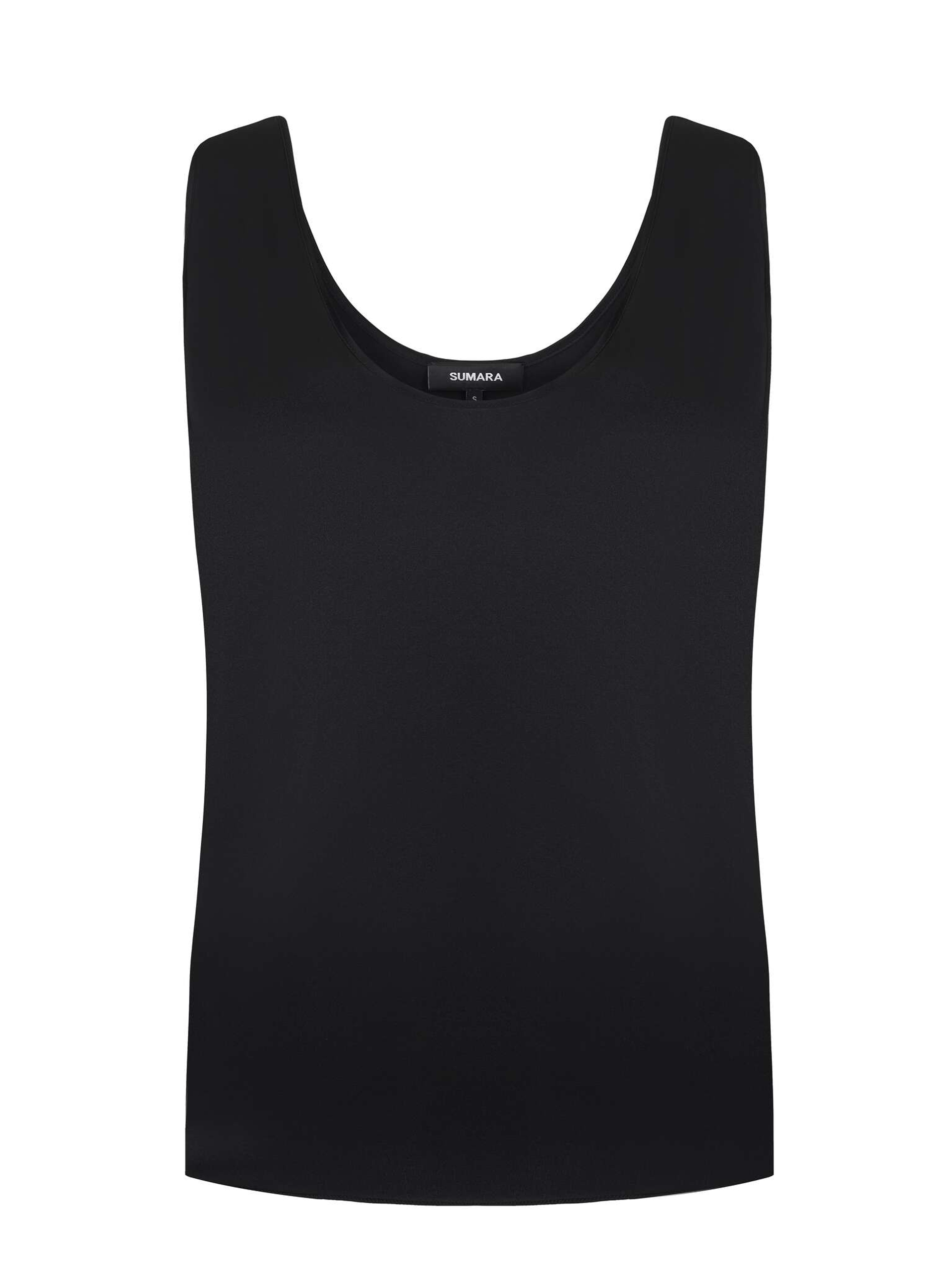 Топ с глубоким вырезом из натурального шелка с шарфиком