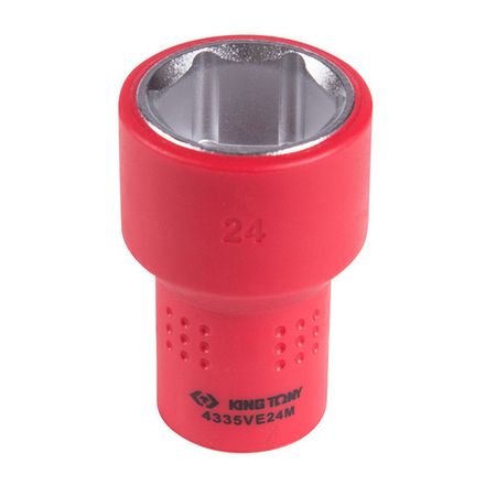 Цена на KING TONY (4335VE24M) Головка торцевая диэлектрическая шестигранная 1/2", 24 мм