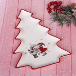 Тарелка керамическая «Новогоднее настроение» Ёлка 24,8*16,8*2,5см