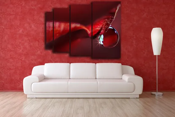 Модульная картина "Слеза розы"